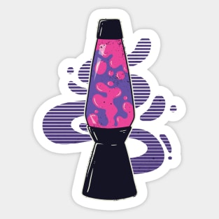 Groovy Glow: Let This Lava Lamp Light Up Your World with Neon Colors! Sticker